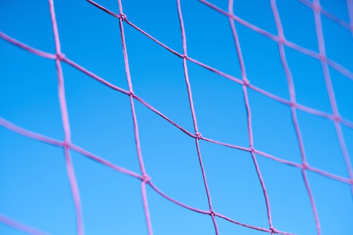 net with blue sky in background