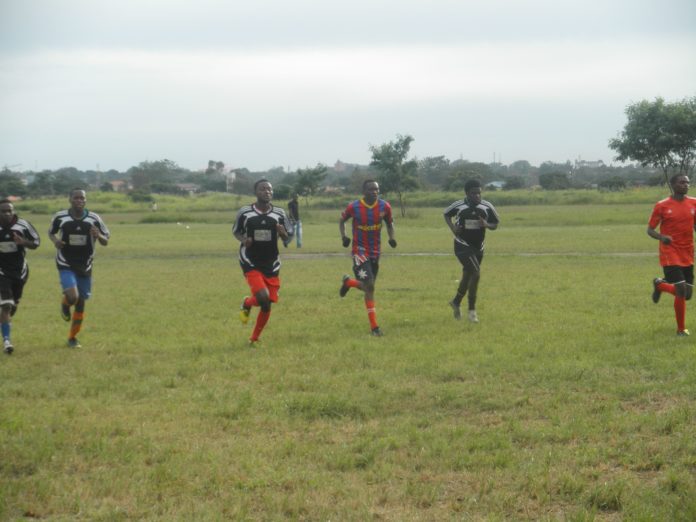 UNZA football team during a training session at UNZA's goma fields