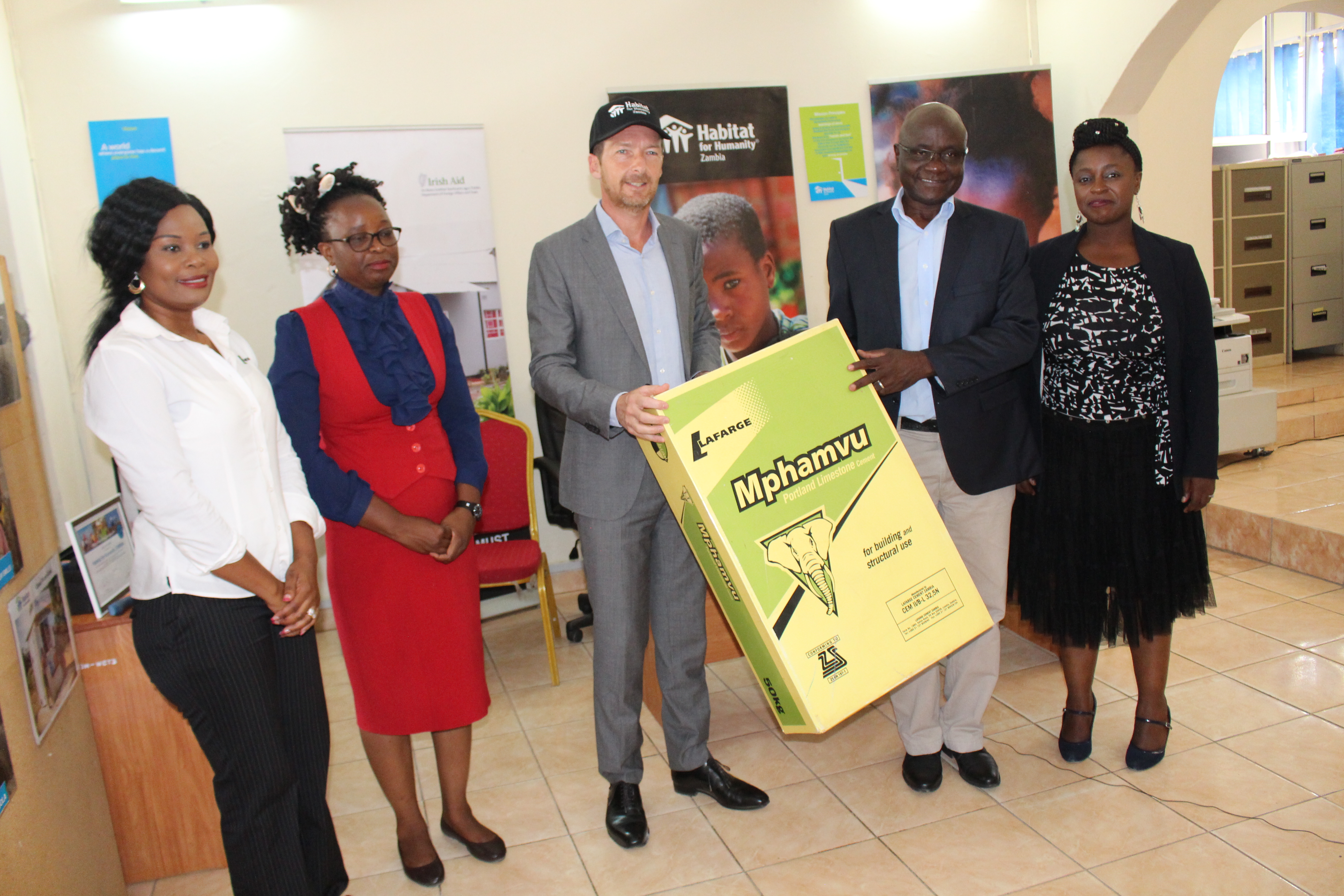 LAFARGE ZAMBIA DONATES 1000 BAGS OF CEMENT TO HABITAT FOR HUMANITY ZAMBIA