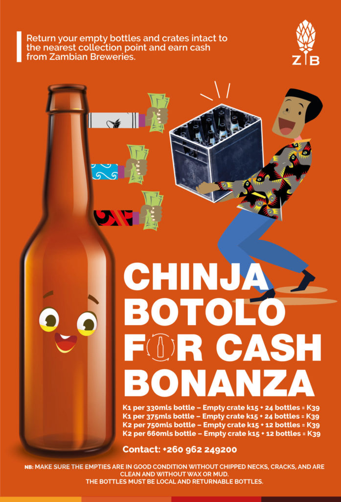 Advertising for the Chinja Botolo for cash Bonanza